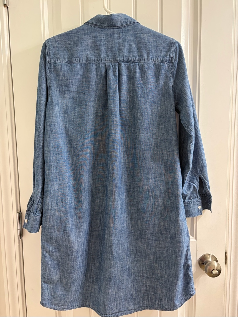 Lands' End Medium Blue Chambray 6 Shirt Dress Casual Preppy Teachercore - Picture 4 of 8